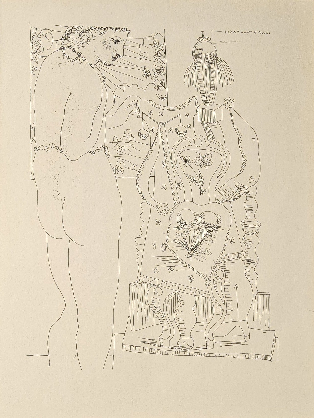 Modèle et sculpture surrealiste