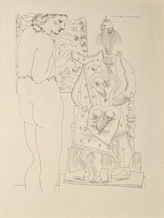 Modèle et sculpture surrealiste
